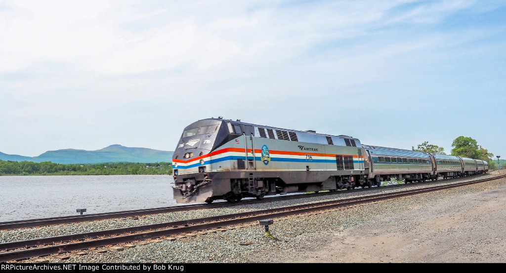 The Eeth:  AMTK 716 heads NYC-bound Ethan Allen Express through Tivoli, NY